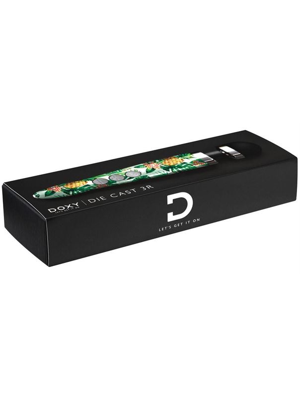 Жезловый вибратор Die Cast 3R с принтом в виде ананасов (28 см)