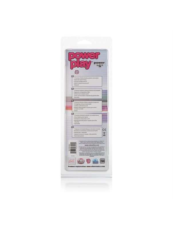Розовый вибромассажер Power Play Power G - 11,5 см.