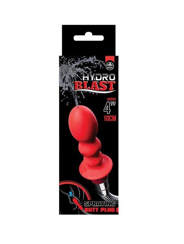 Красная фигурная насадка для душа HYDROBLAST 4INCH BUTTPLUG SHAPE DOUCHE - 10,2 см.