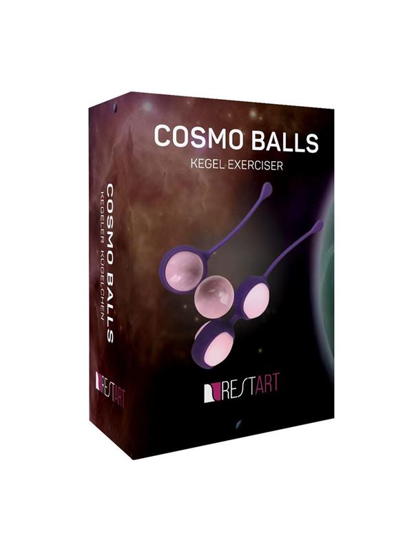 Фиолетовые вагинальные шарики Cosmo Balls с парой сменных шаров