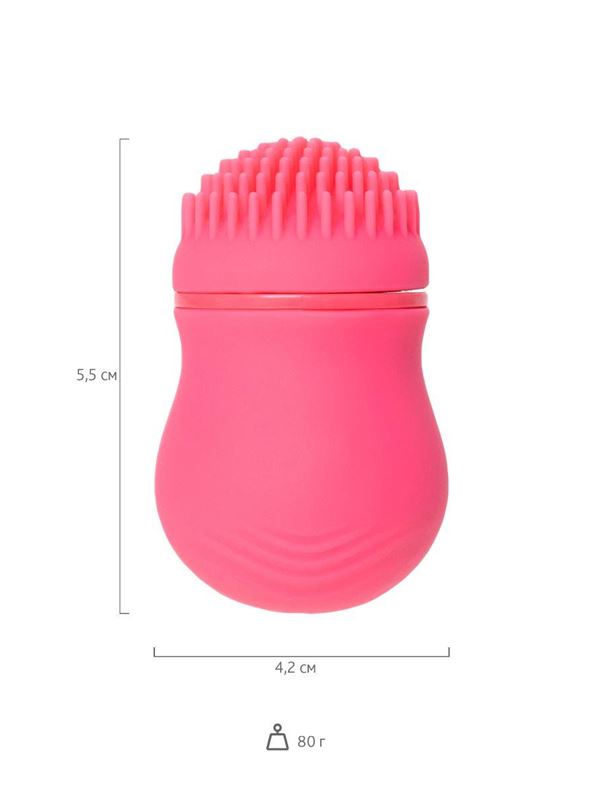 Розовый стимулятор клитора CURU-CURU BRUSH ROTER