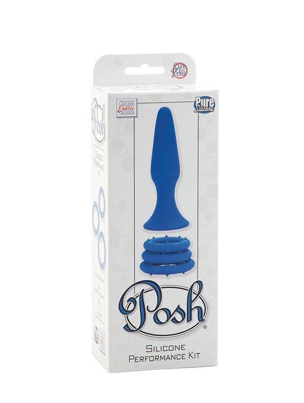 Синий анальный набор Posh Silicone Performance Kits