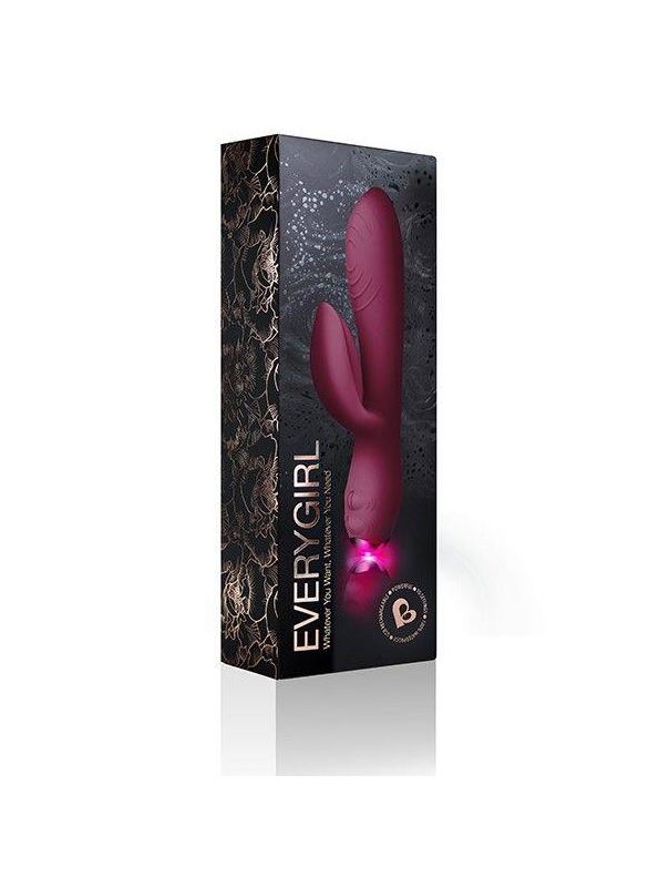 Фиолетовый вибратор кролик Every Girl (18,2 см)