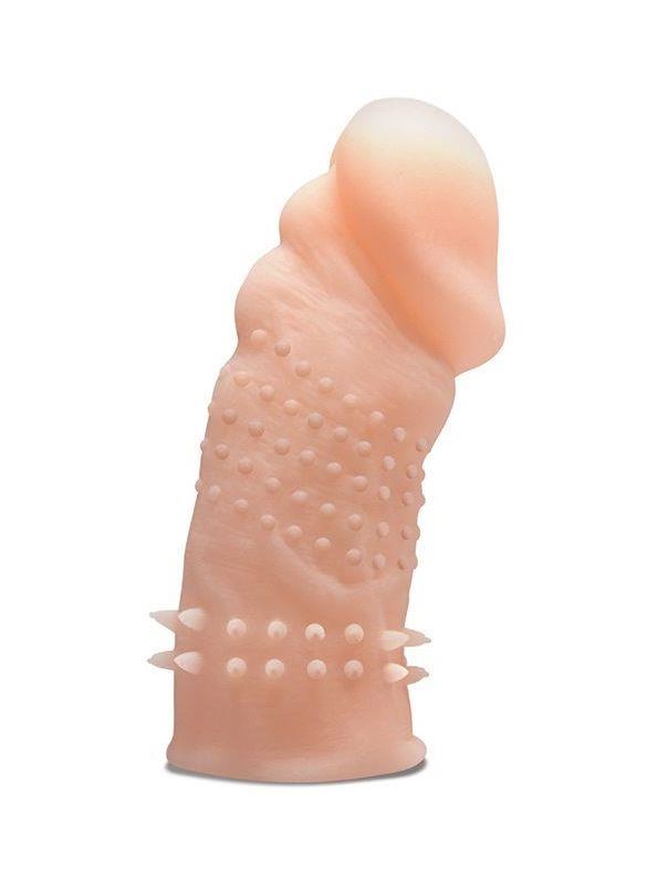 Телесная насадка с точками и шипами Performance Studded Sleeve - 14,6 см.