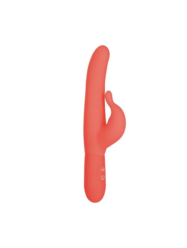Оранжевый водонепроницаемый силиконовый вибратор Posh 10-Function Silicone Teasing Tickler - 20 см.
