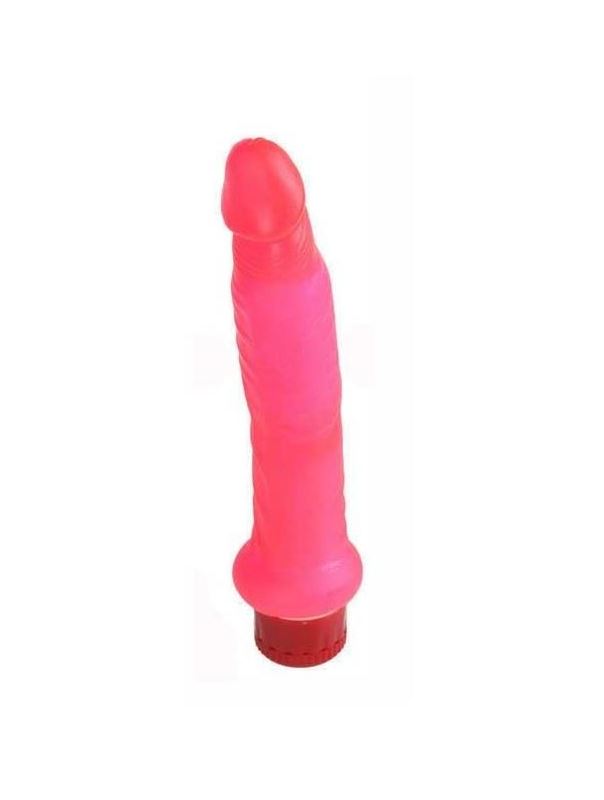 Красный анальный вибратор Jelly Anal Slim Jim - 17,5 см.