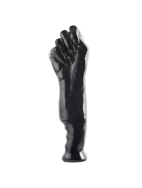 Черный фаллоимитатор-кулак - 28 см