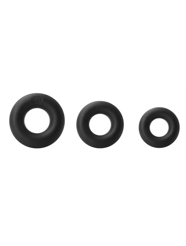 Набор черных колец из мягкого силикона Super Soft Power Rings