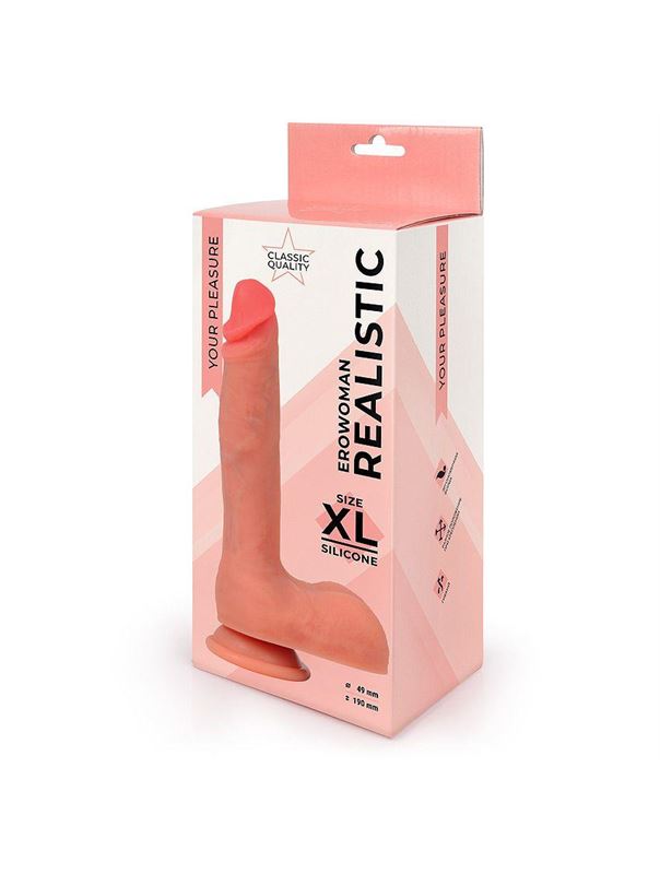 Реалистичный фаллоимитатор на присоске Erowoman Realistic XL