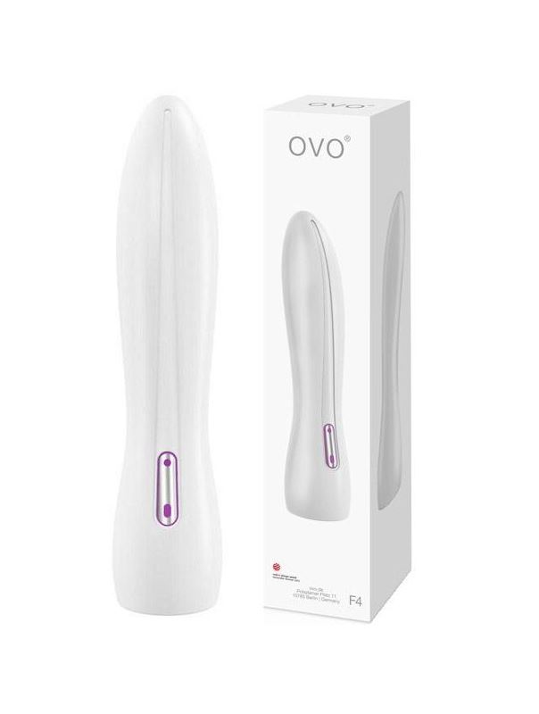 Белый вибратор OVO F4 (21 см)