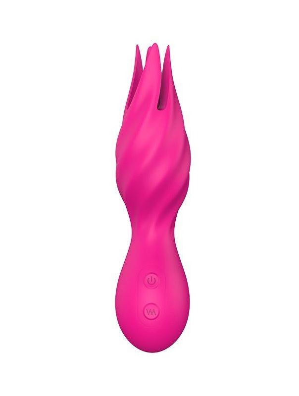 Розовый клиторальный стимулятор FLUTTERING TULIP - 14,5 см.