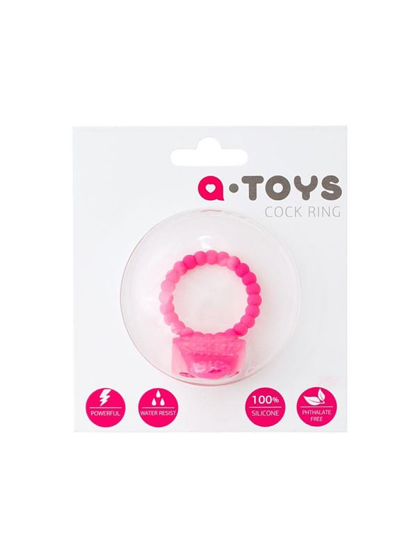 Розовое силиконовое виброкольцо A-toys