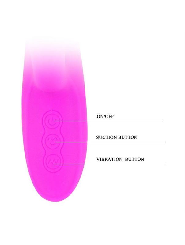 Вибромассажер с посасывающим стимулятором клитора - 19 см.