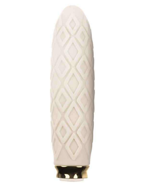 Молочный фактурный мини-вибратор Luxe Compact Vibe Princess - 10,8 см.