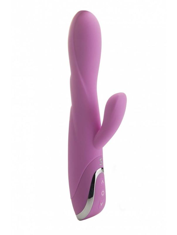 Розовый перезаряжаемый вибратор RechargeableTulip Pink - 21 см.