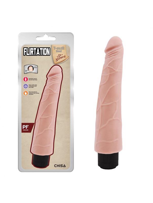 Телесный вибратор реалистик Flirtation (24 см)