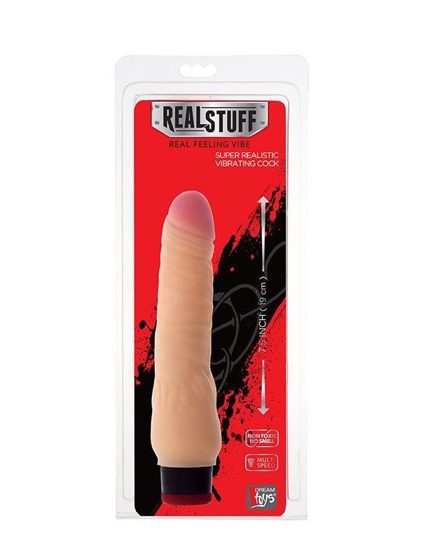 Вибратор реалистичной формы REALSTUFF 8INCH VIBRATOR - 19 см.