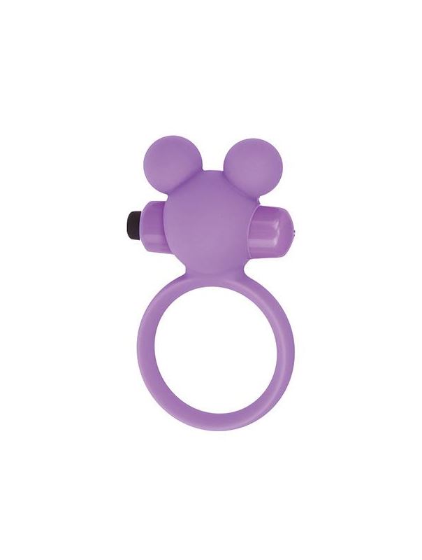 Фиолетовое эрекционное виброкольцо TEDDY COCKRING SILICONE