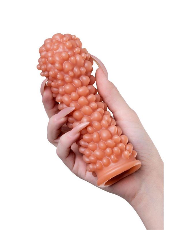 Телесная насадка на пенис с мягкими пузырьками (16,5 см)