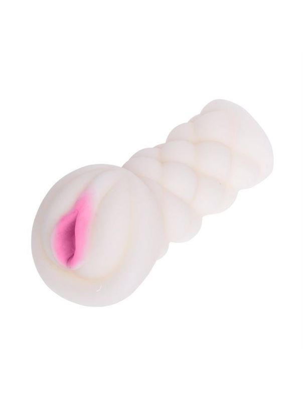 Рифленый мастурбатор-вагина вытянутой формы