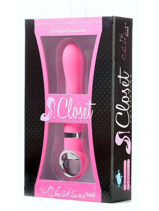 Розовый силиконовый вибратор CHRISTIANE SOUL - 17,8 см.