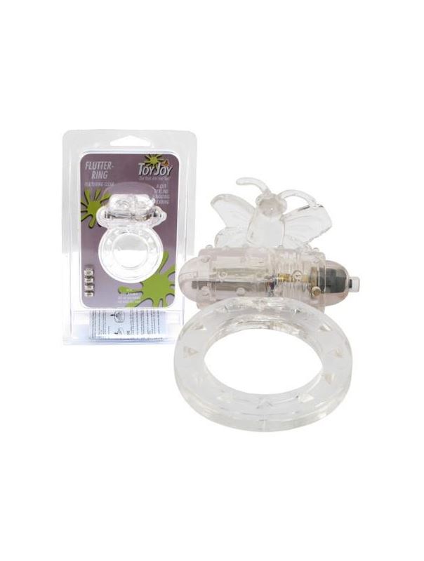Эрекционное виброкольцо Flutter-ring Vibrating Ring Clear