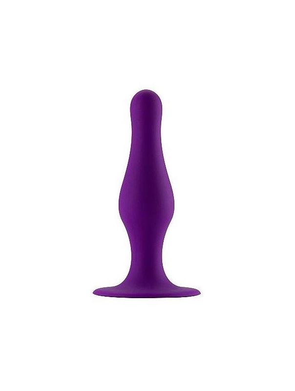 Фиолетовая анальная пробка с длинным кончиком Butt Plug with Suction Cup Medium