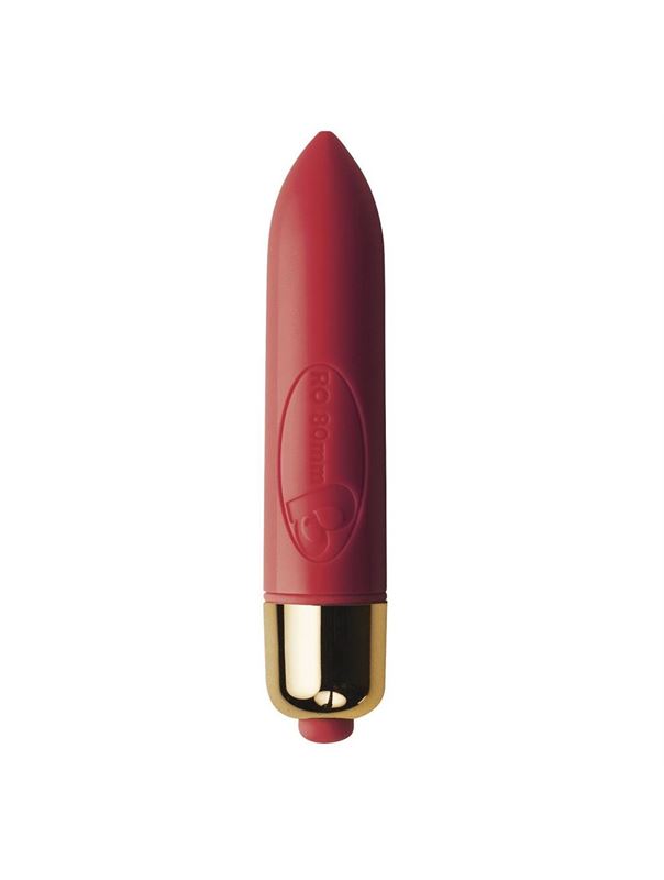 Красный мини-вибратор RO-80MM 7-SPEED RED - 8 см.