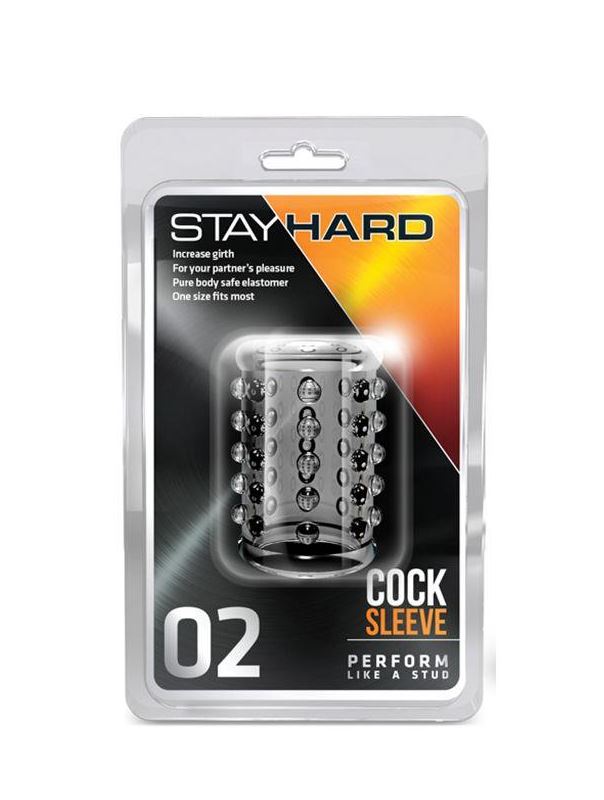 Прозрачная насадка на пенис с шишечками STAY HARD COCK SLEEVE 02 CLEAR