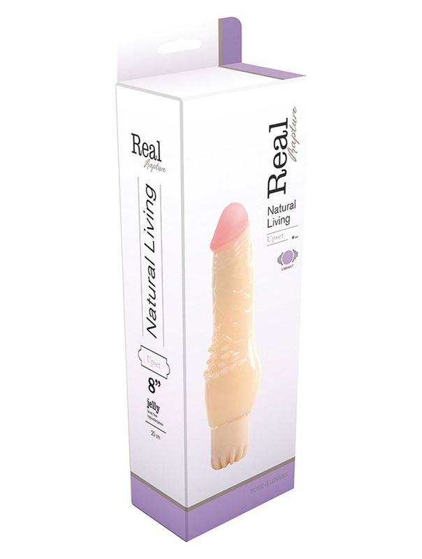 Реалистичный вибратор с шипами на основании REALISTIC VIBRATOR REAL RAPTURE UPSET - 20 см.