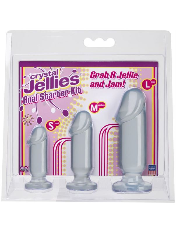 Набор прозрачных анальных фаллоимитаторов Crystal Jellies Anal Starter Kit