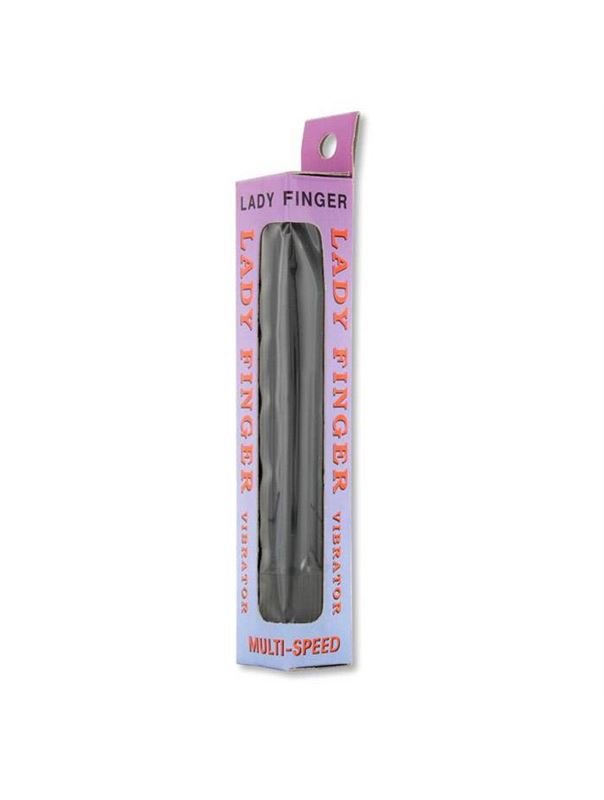 Черный миниатюрный вибратор Ladyfinger (13 см)