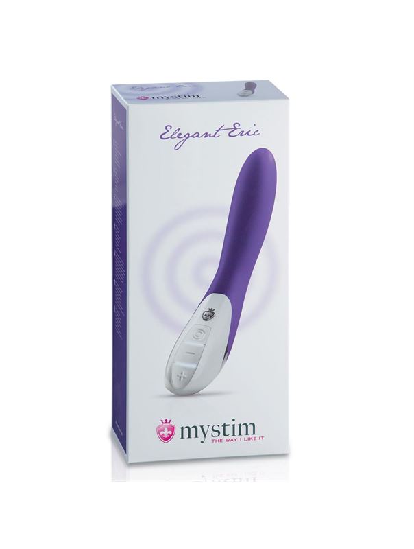 Фиолетовый вибратор Mystim Elegant Eric - 27 см.