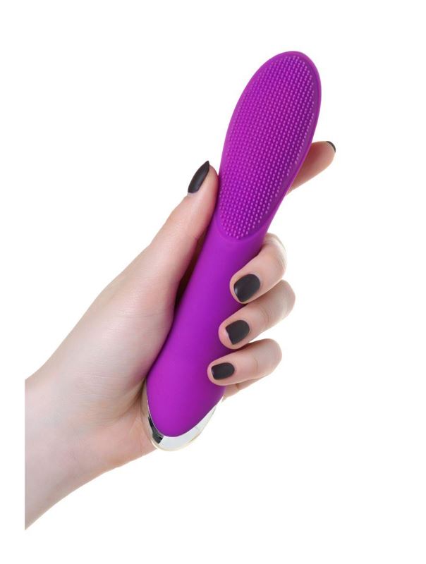 Фиолетовый вибратор с ресничками JOS - DESI (18,5 см)