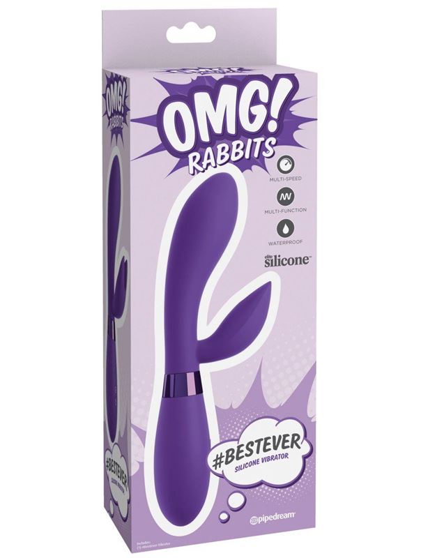 Фиолетовый вибратор-кролик #bestever Silicone Vibrator (21,2 см)