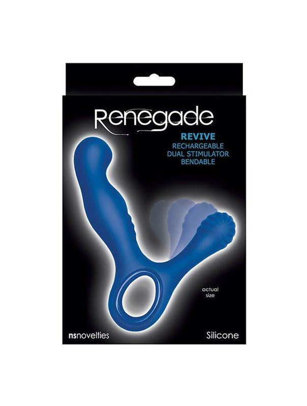 Синий стимулятор простаты с вибрацией Revive Prostate Massager