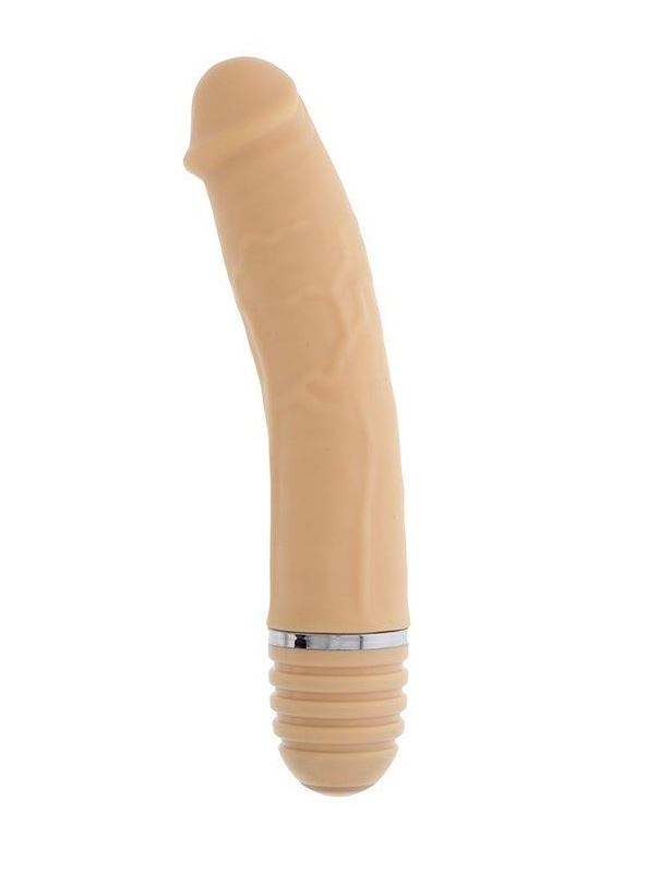 Телесный силиконовый вибратор-реалистик PURRFECT SILICONE VIBRATOR 6" FLESH (15 см)