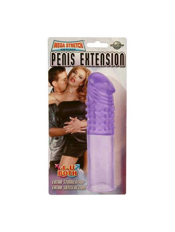 Фиолетовая насадка-удлинитель Mega Stretch - Penis Extension (16,5 см)