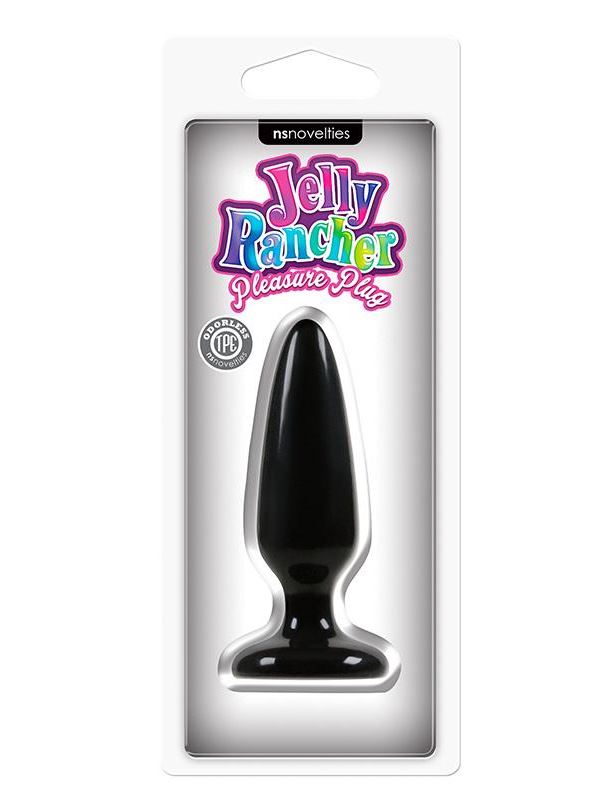 Малая чёрная анальная пробка Jelly Rancher Pleasure Plug Small - 10,2 см.