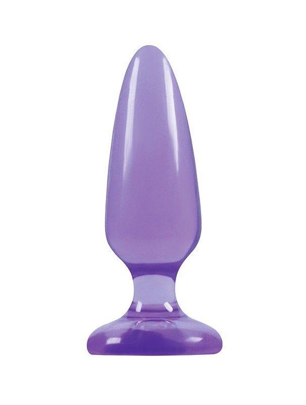 Фиолетовая средняя анальная пробка Jelly Rancher Pleasure Plug Medium - 12,7 см.