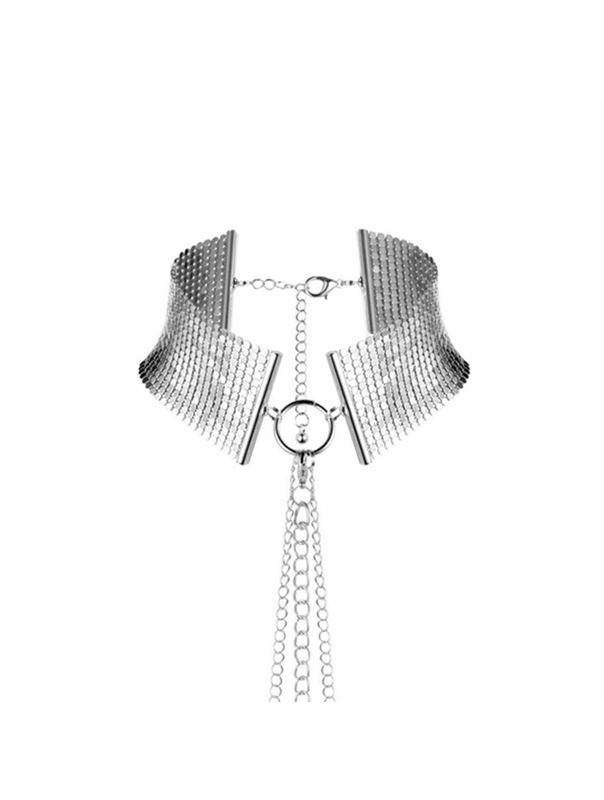 Серебристый ошейник с цепочками Desir Metallique Collar