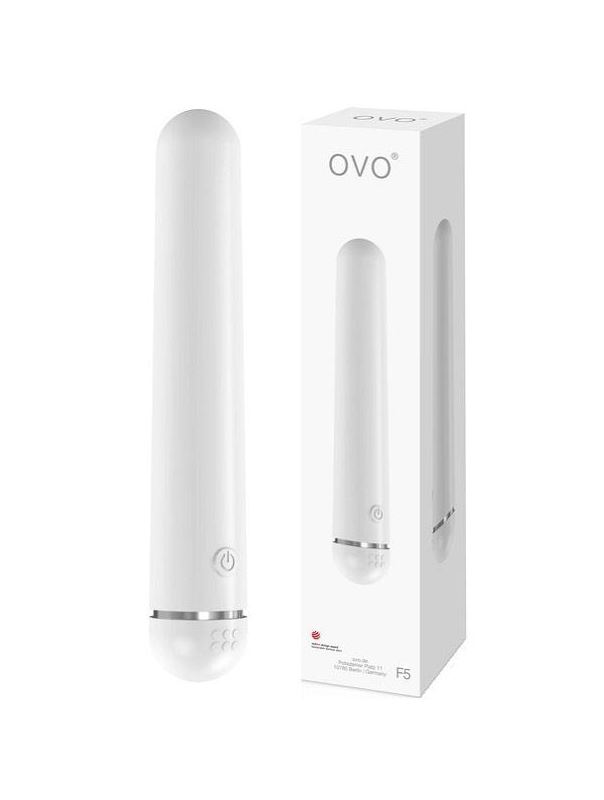 Вибратор белый OVO F5 (18.5 см)