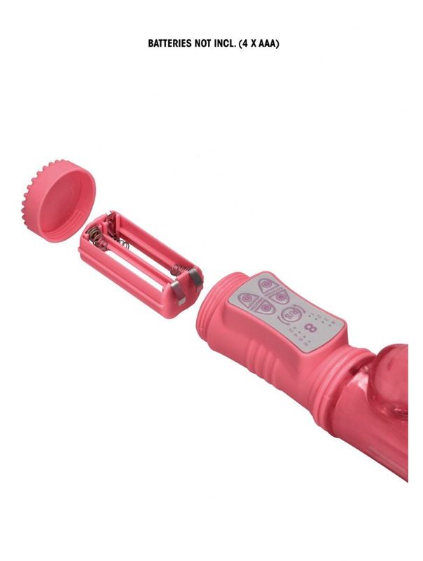 Розовый вибратор кролик Rotating Dolphin (23 см)