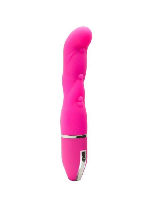 Розовый фигурный вибратор PURRFECT SILICONE DELUXE VIBE (15 см)