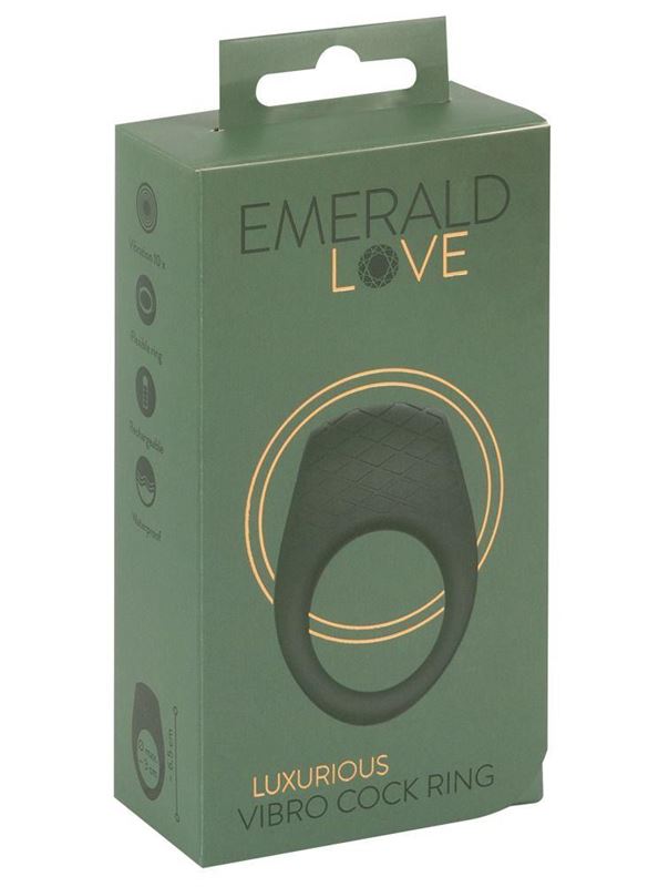 Зеленое эрекционное кольцо с вибрацией Luxurious Vibro Cock Ring
