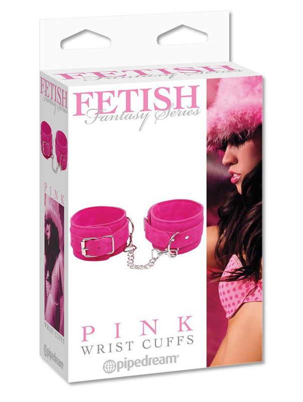 Розовые замшевые наручники PINK WRIST CUFFS 