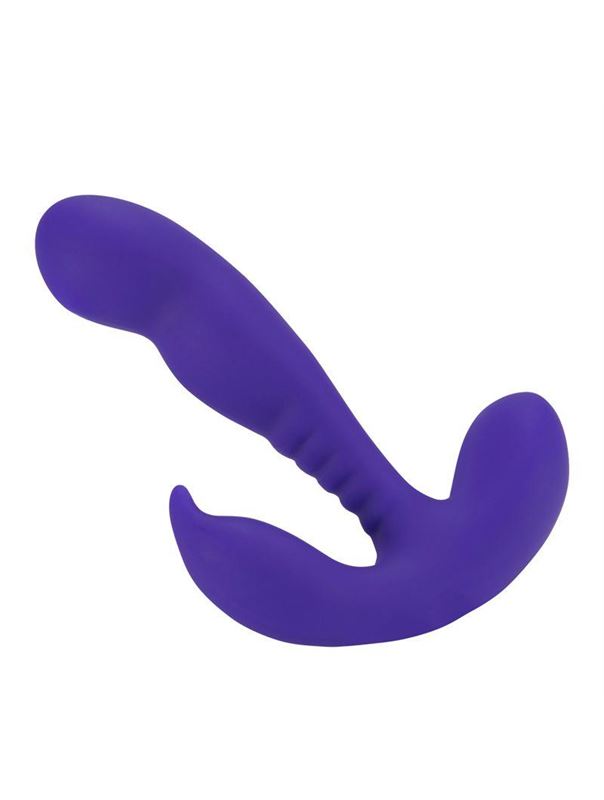 Фиолетовый стимулятор простаты Anal Vibrating Prostate Stimulator with Rolling Ball - 13,3 см.