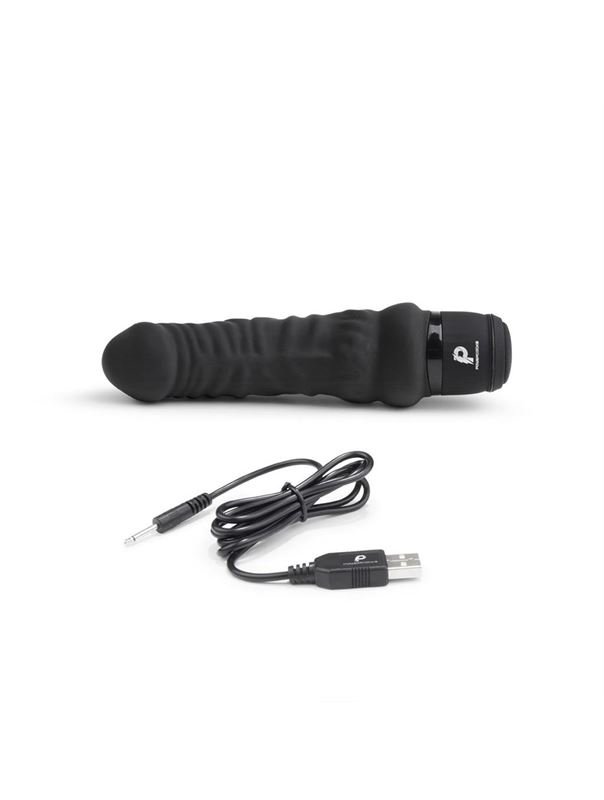 Черный вибратор-реалистик 6" Realistic Vibrator (17 см)