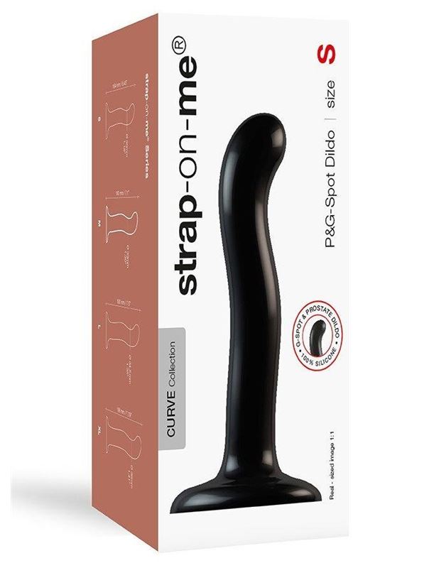 Черный фаллоимитатор-насадка Strap-On-Me P&G Spot Dildo - size S (16,4 см)
