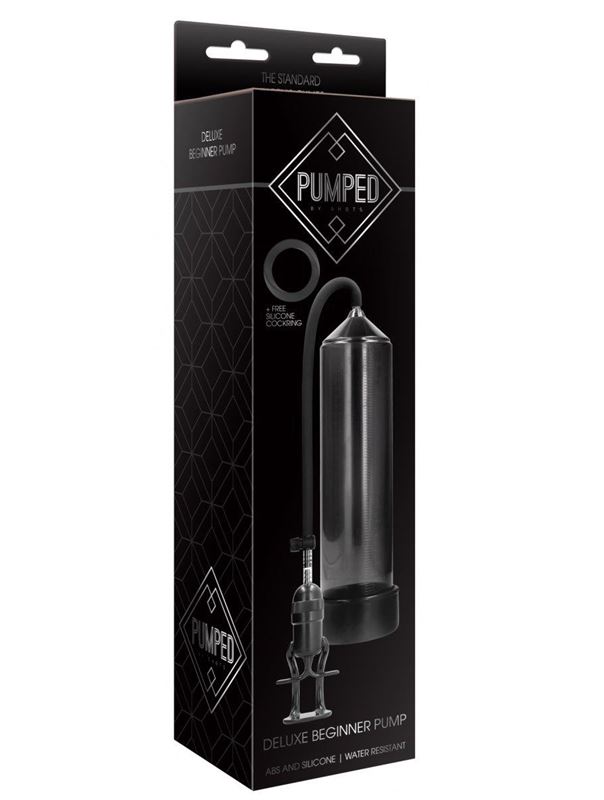 Черная вакуумная помпа Deluxe Beginner Pump для мужчин с насосом в виде поршня